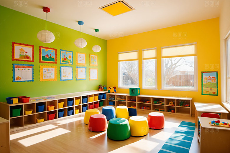 幼儿园教室室内学校摄影图