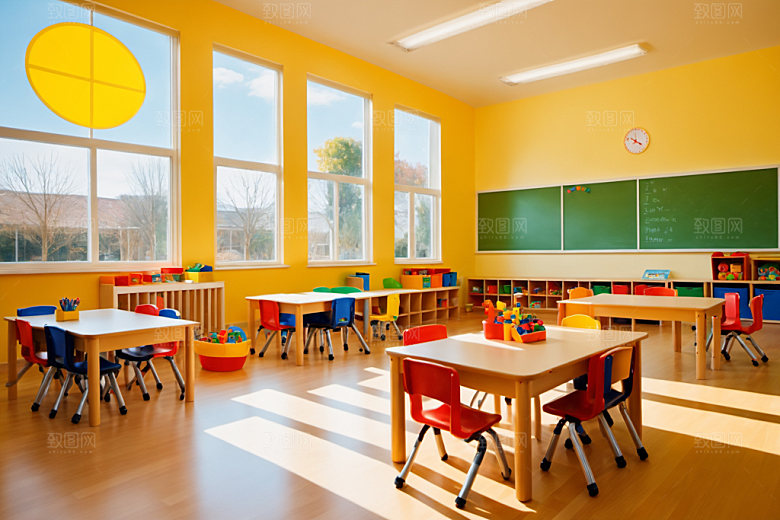 幼儿园教室室内童趣摄影图