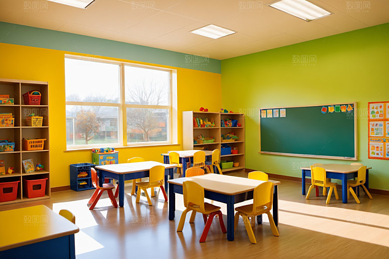 幼儿园教室高清可爱摄影图