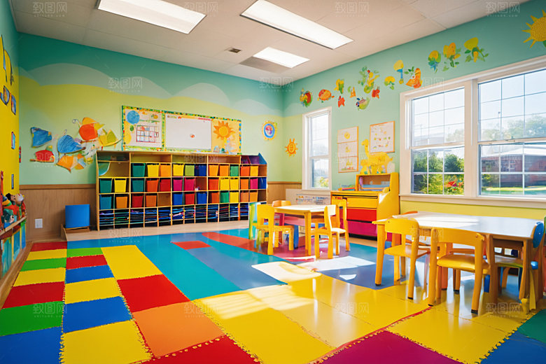 幼儿园教室高清可爱摄影图