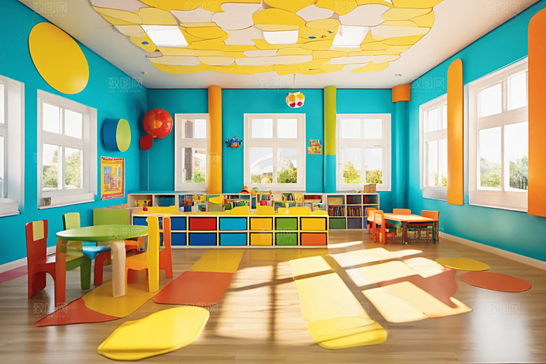 幼儿园教室幼教学校摄影图