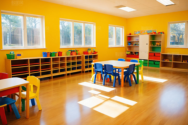 幼儿园教室高清学校摄影图