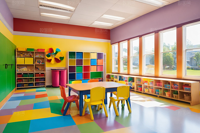 幼儿园教室高清幸福摄影图