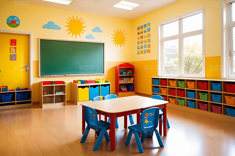 幼儿园教室童趣可爱摄影图