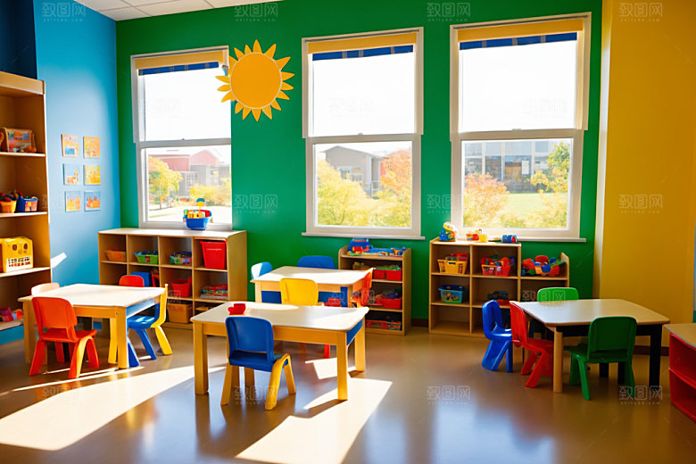 幼儿园教室学校高清摄影图