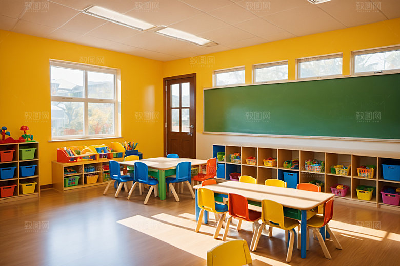 幼儿园教室室内可爱摄影图