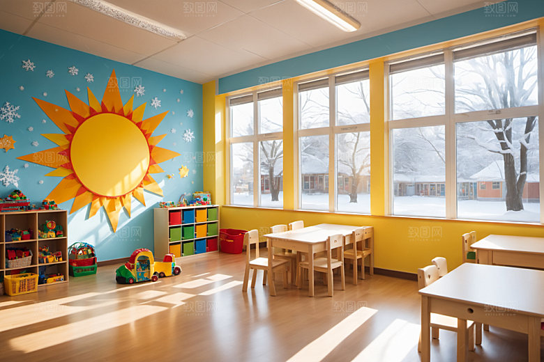 幼儿园教室幼教托儿所摄影图