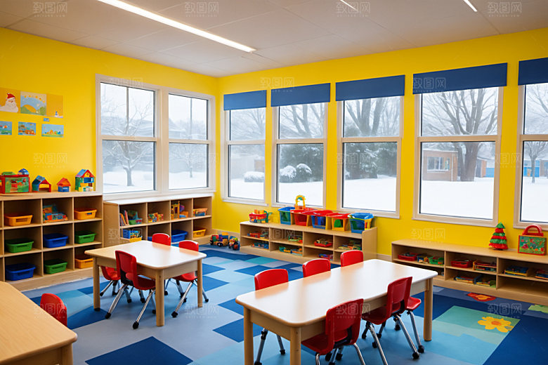 幼儿园教室学校托儿所摄影图