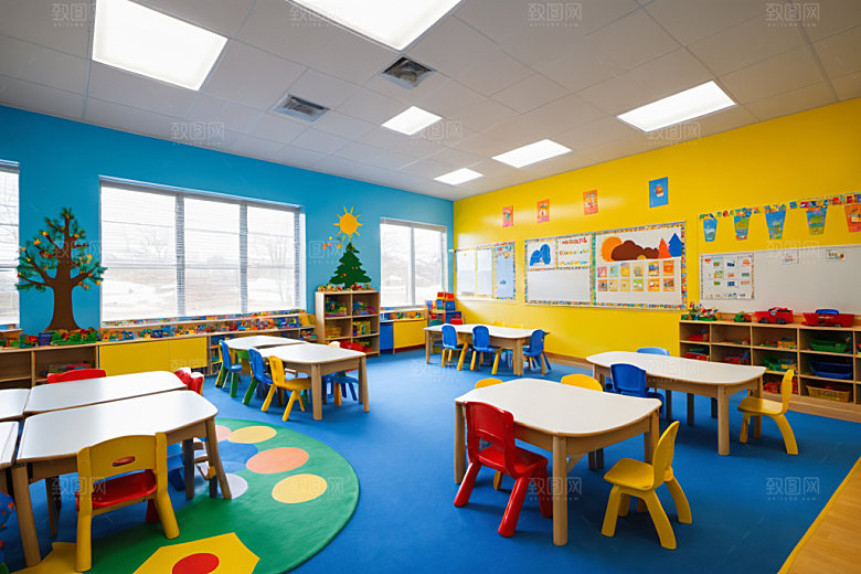 幼儿园教室高清室内摄影图