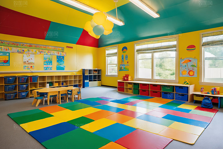 幼儿园教室幼教幸福摄影图