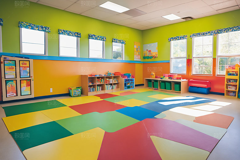 幼儿园教室童趣学校摄影图