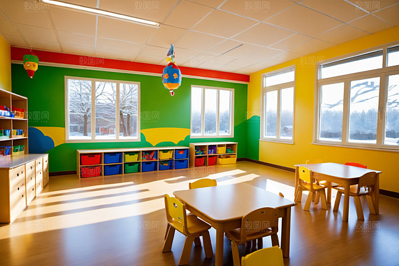 幼儿园教室学校高清摄影图