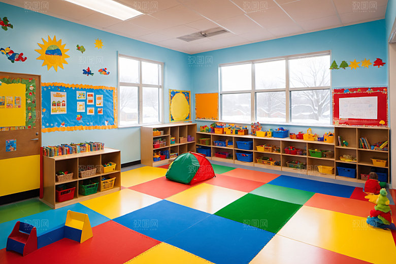 幼儿园教室温馨童趣摄影图