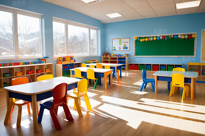 幼儿园教室童趣学校摄影图