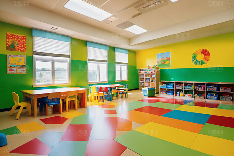 幼儿园教室托儿所高清摄影图