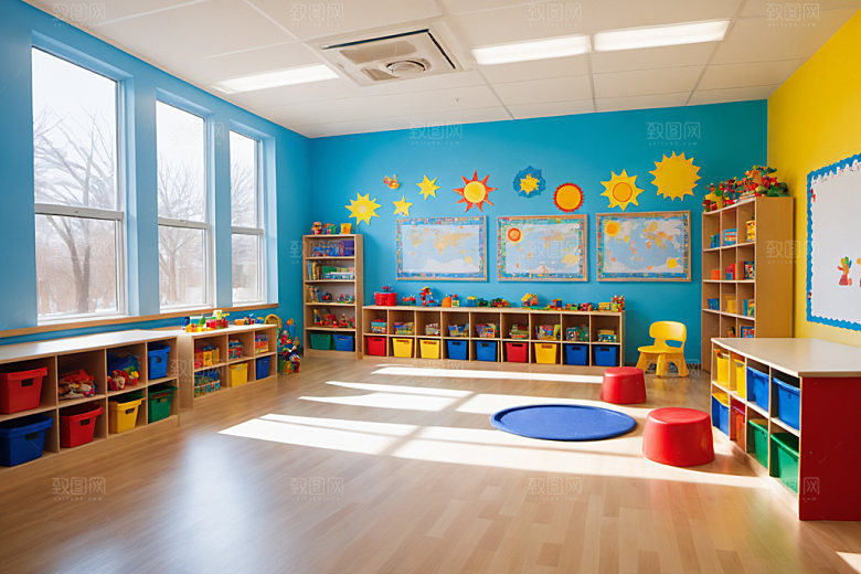 幼儿园教室高清可爱摄影图
