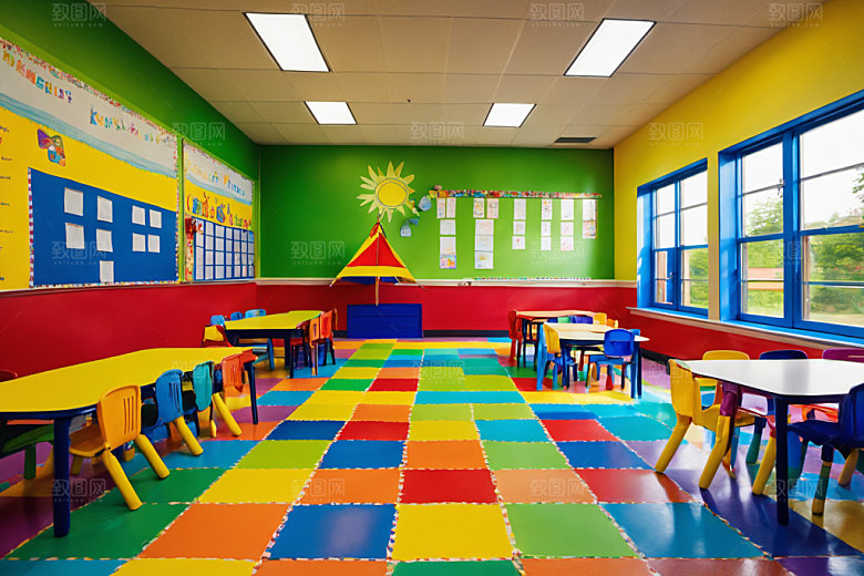幼儿园教室童趣幼教摄影图