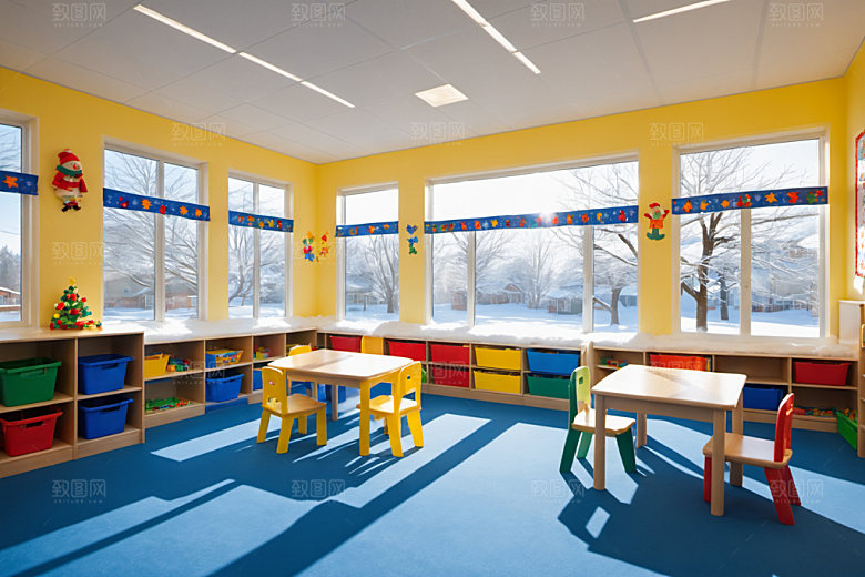 幼儿园教室幸福学校摄影图