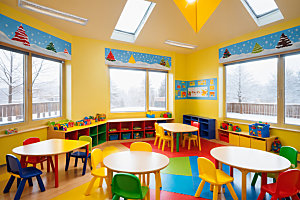 幼儿园教室幼教室内摄影图