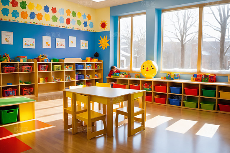 幼儿园教室学校幼教摄影图