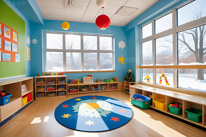 幼儿园教室童趣场景摄影图
