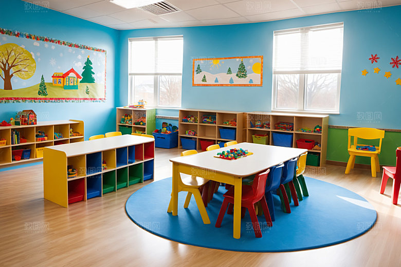 幼儿园教室童趣可爱摄影图