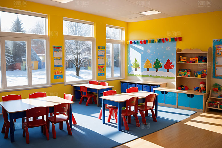幼儿园教室学校幼教摄影图