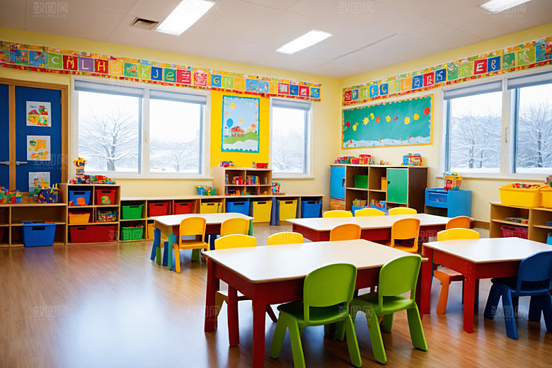 幼儿园教室幸福托儿所摄影图