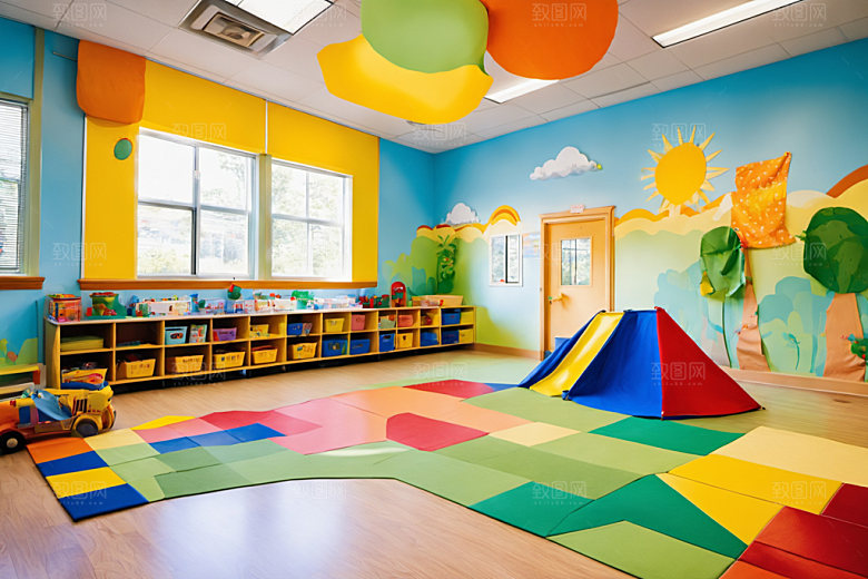 幼儿园教室室内高清摄影图