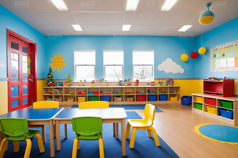 幼儿园教室学校托儿所摄影图