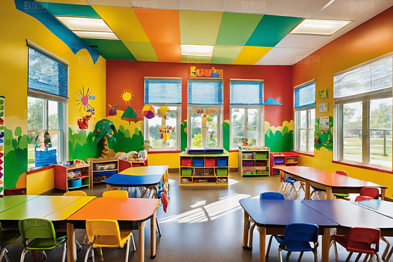 幼儿园教室托儿所学校摄影图
