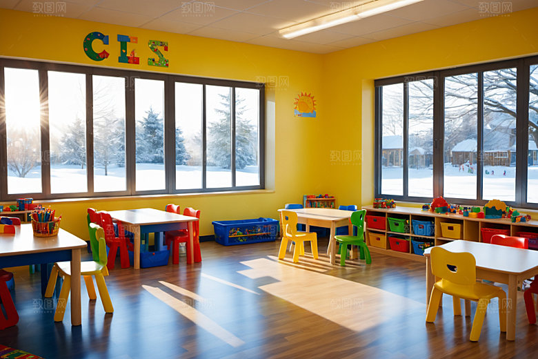 幼儿园教室场景童趣摄影图