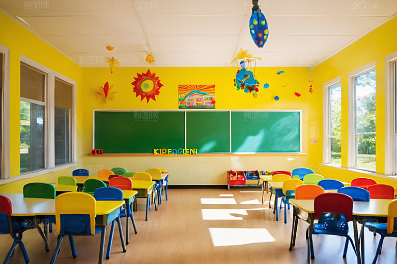 幼儿园教室童趣幸福摄影图