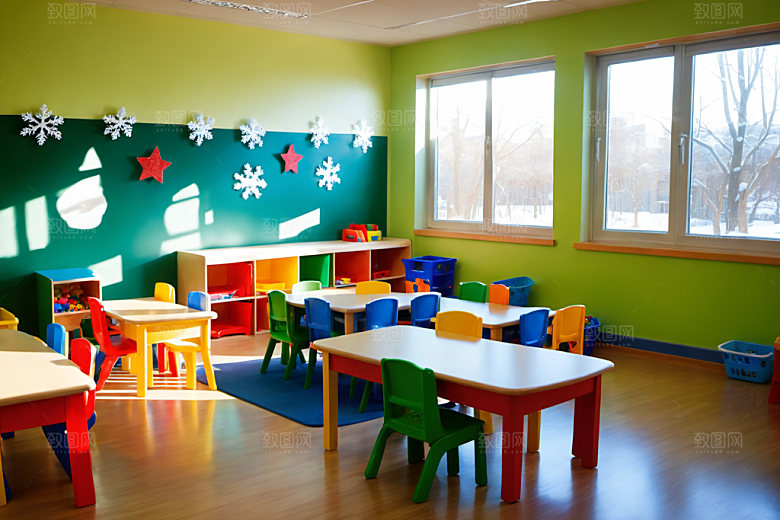 幼儿园教室学校幸福摄影图