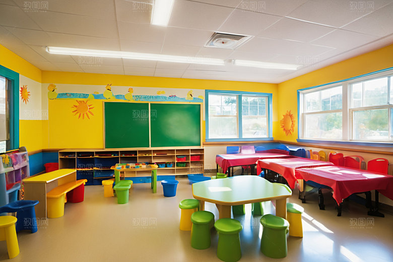 幼儿园教室高清托儿所摄影图