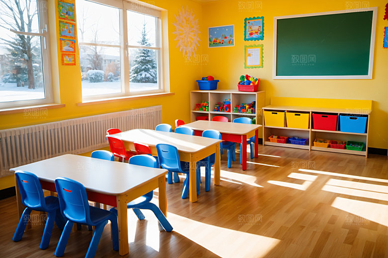 幼儿园教室室内高清摄影图