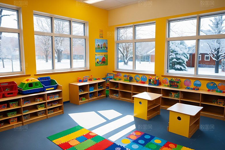 幼儿园教室童趣学校摄影图