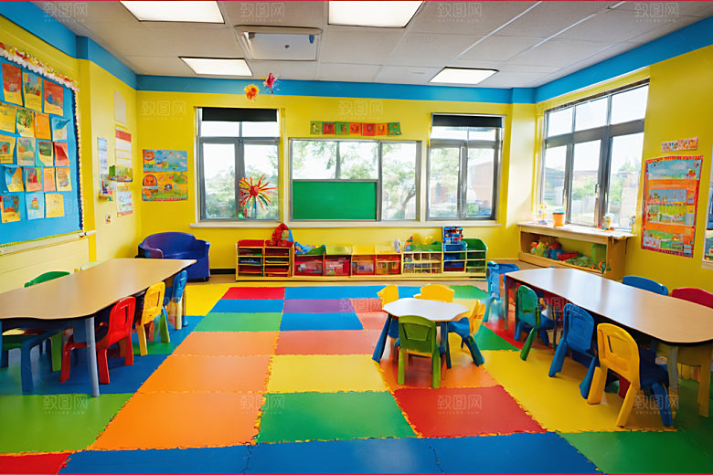 幼儿园教室幸福学校摄影图