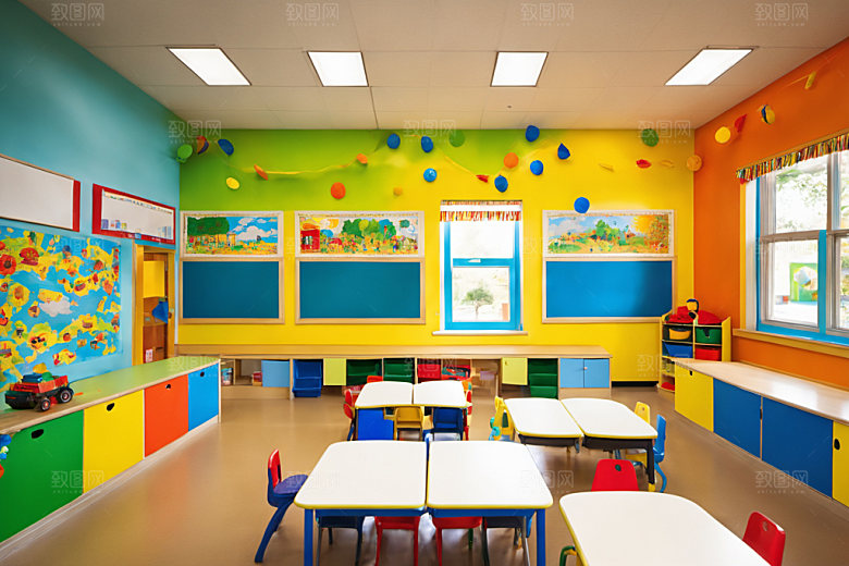 幼儿园教室童趣托儿所摄影图