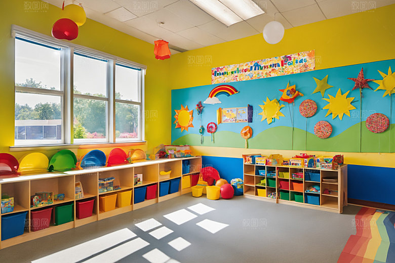 幼儿园教室学校幸福摄影图