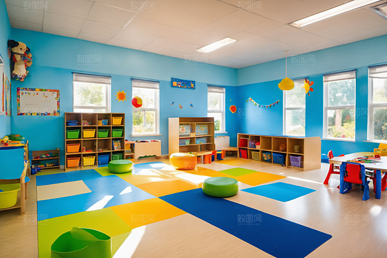 幼儿园教室温馨高清摄影图