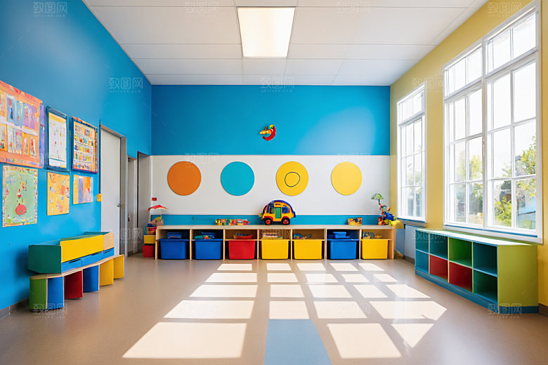 幼儿园教室幼教室内摄影图