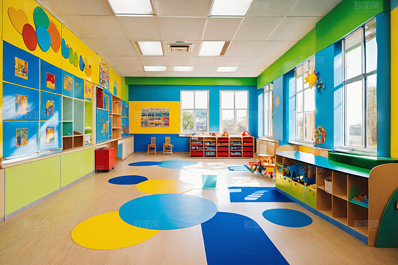 幼儿园教室学校可爱摄影图