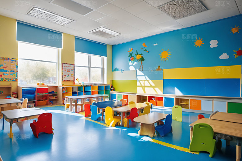 幼儿园教室托儿所学校摄影图
