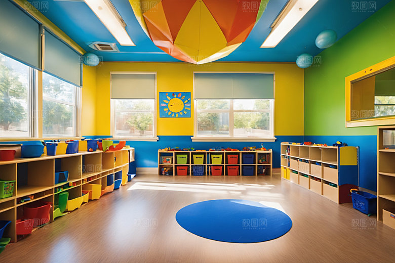 幼儿园教室童趣学校摄影图