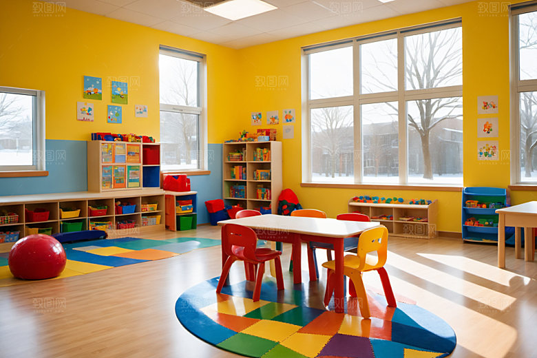 幼儿园教室童趣可爱摄影图