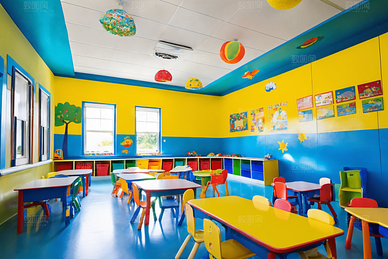 幼儿园教室幸福学校摄影图