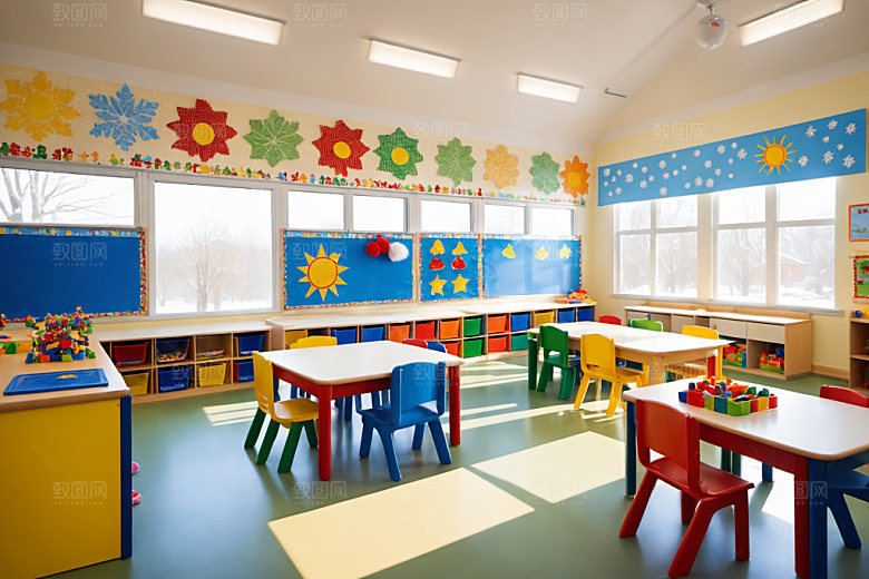幼儿园教室童趣温馨摄影图