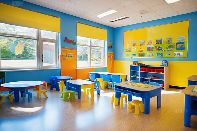 幼儿园教室托儿所学校摄影图