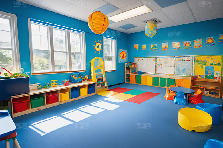 幼儿园教室场景童趣摄影图